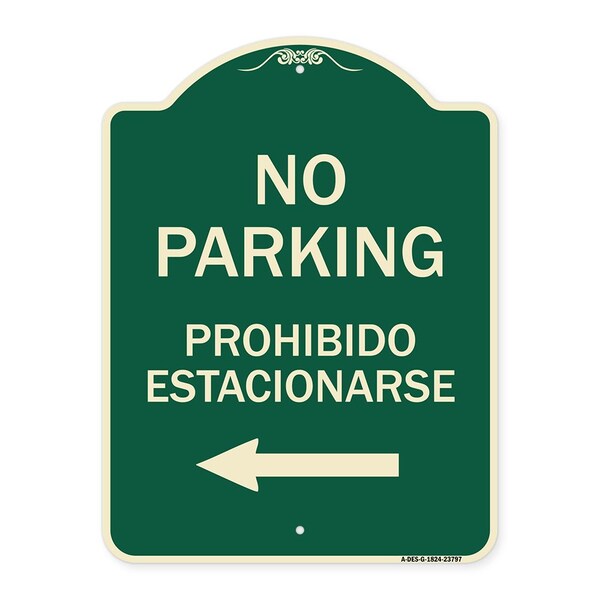 Signmission No Parking Prohibido Estacionarse Heavy-Gauge Aluminum Architectural Sign, 24" x 18", G-1824-23797 A-DES-G-1824-23797 - main